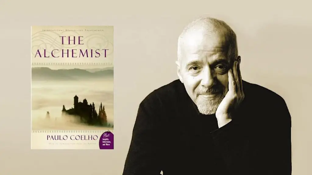The Alchemist book cover with author