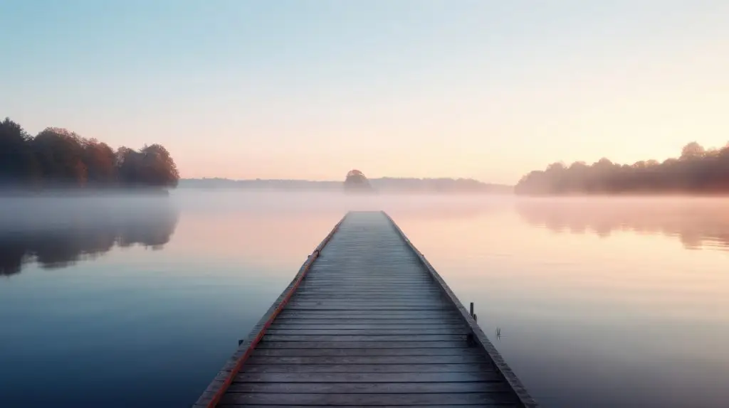 calm morning sunrise by the lake
